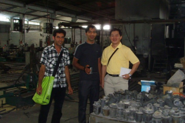 Picture of Brassmachines boss with the customer from Iran.